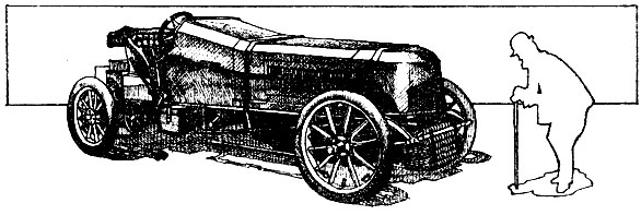 Автомобиль 'Морс', на котором француз Анри Фурнье в конце 1902 года повысил абсолютный рекорд до 123,272 км/ч. На машине стоит двигатель объемом 9,2 л, мощностью 60 л. с. Такие автомобили широко применялись в те годы для дорожных гонок