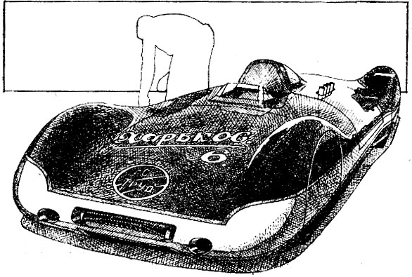 Самый быстроходный автомобиль 50-х годов - 'Харьков-6' конструкции В. К. Никитина (1952 г.). На машине установлено 8 всесоюзных рекордов, из которых 4 превышали международные. Два из них не побиты и сегодня. Максимальное достижение - 280,156 км/ч (1953 г.). На автомобиле установлен четырехцилиндровый верхнеклапанный двигатель объемом 1970 см3, мощностью 200 л. с, В конструкции шасси использованы узлы от легкового автомобиля 'Победа'. База автомобиля 3200 мм. Длина 5900 мм, ширина 1300 мм, высота 950 мм. Масса 1000 кг