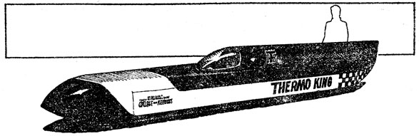 Один из многочисленных претендентов на завоевание 'дизельного рекорда скорости' - американский автомобиль 'ТермоКинг' С-201 (1974 г.)
