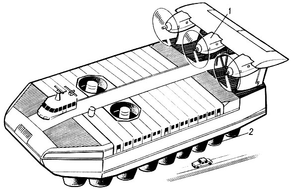 Рис. 17. Амфибийное судно на ВП типа N.500 (Франция)